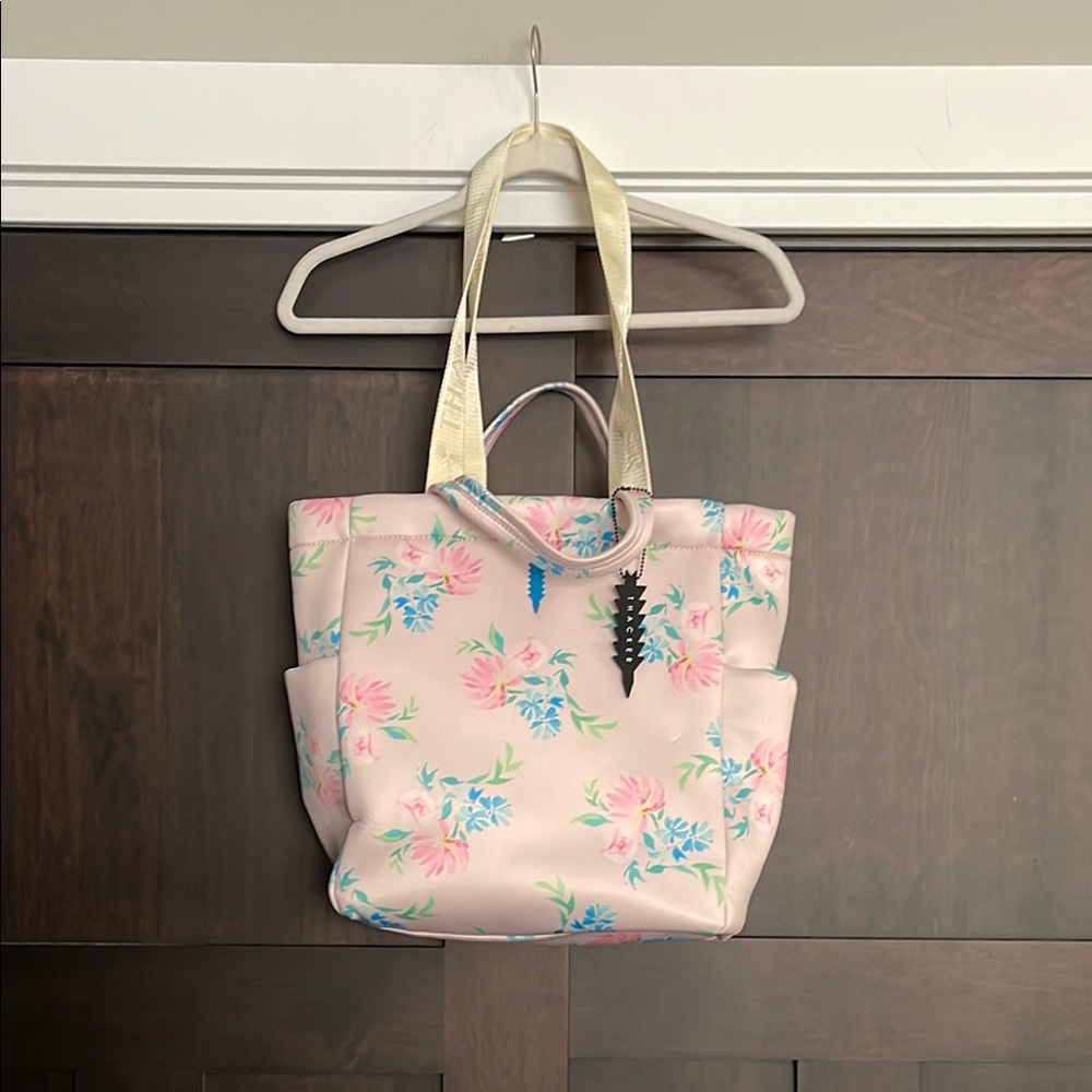 Thacker Anniston Neoprene Tote Bag in Painterly Pink Floral